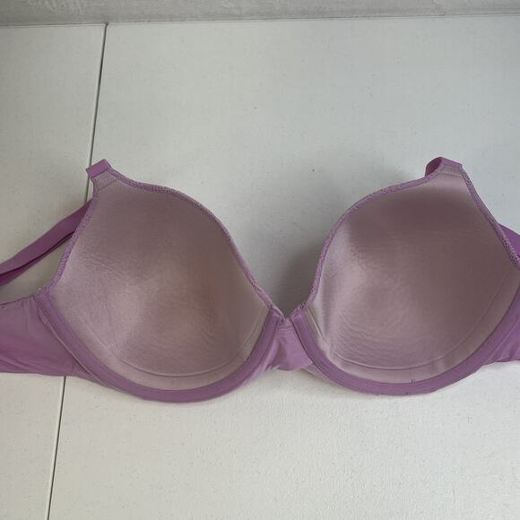 Maidenform 36D Bra Demi T-Shirt Purple Lace Lightly Padded Underwire DM7543 - Picture 10 of 16